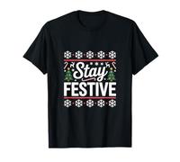 Stay Festive | Cozy Winter Homebody Design | Cute Holiday T-Shirt