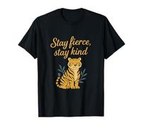 Stay Fierce Stay Kind Feminist Tiger Power Design T-Shirt