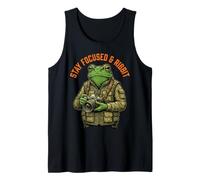 Stay Focused and Ribbit Frog Photography Hobbyist Humor Tank Top