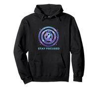 Stay Focused Target Ribbon Awareness Discipline Design Pullover Hoodie