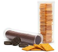 Stay Fresh Cheese Container For Fridge Clear Plastic Container for Cheese, Dishwasher Safe, BPA Free - Cheese Storage for your Pantry, Counter, Refrigerator (Saltine Cracker Sleeve Storage)