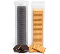 Stay Fresh Cracker Container Set of 2 - Round & Square