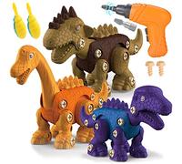 STAY GENT Take Apart Dinosaur Toys Age 3+ for Kids, 3 Pack Take Apart Toys with Electric Drill, STEM Learning Gift for 3+ Boys and Girls