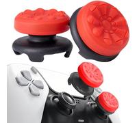STAY GENT Thumb Grips Caps for PS5 PS4 Controller Thumbstick Grips Aim Assist FPS Game for PS5 Controller Thumbstick Caps Silicone Joystick Accessories Sets, Reduce Thumb Fatigue & Thumb Slipping, Red