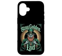 Stay Golden Lad Vintage Leprechaun St Patricks Day Irish Case for iPhone 16