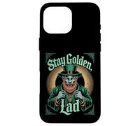 Stay Golden Lad Vintage Leprechaun St Patricks Day Irish Case for iPhone 16 Pro Max