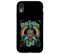 Stay Golden Lad Vintage Leprechaun St Patricks Day Irish Case for iPhone XR