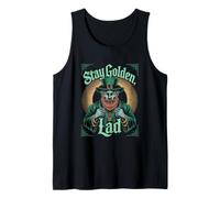 Stay Golden Lad Vintage Leprechaun St Patricks Day Irish Tank Top