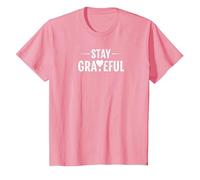 Stay Grateful Inspirational Quote T-Shirt, Youth, Pink, Medium