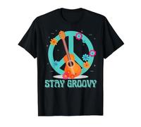 Stay Groovy Hippie Retro Style Peace Sign 60s 70s Flower Value Graphic T-Shirt