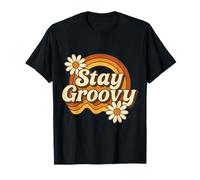 Stay Groovy Retro Sunset Hippie 70s Vintage Graphic Apparel T-Shirt