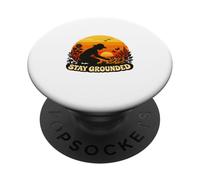 Stay Grounded Gardening Nature Lover Sunset Silhouette PopSockets Adhesive PopGrip