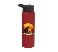 Stay Grounded Gardening Nature Lover Sunset Silhouette Stainless Steel Insulated Water Bottle