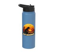 Stay Grounded Gardening Nature Lover Sunset Silhouette Stainless Steel Insulated Water Bottle