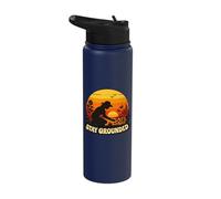 Stay Grounded Gardening Nature Lover Sunset Silhouette Stainless Steel Insulated Water Bottle