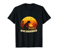 Stay Grounded Gardening Nature Lover Sunset Silhouette T-Shirt