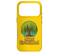 Stay Grounded Weeping Willow Tree Nature Quote Design Case for iPhone 17 Pro