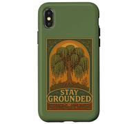 Stay Grounded Weeping Willow Tree Nature Quote Design Case for iPhone X/XS