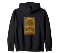 Stay Grounded Weeping Willow Tree Nature Quote Design Zip Hoodie