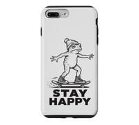 Stay Happy Skateboarding Toad - Cute Positive Frog Skater Case for iPhone 7 Plus/8 Plus