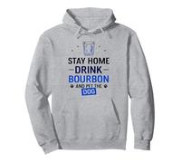 Stay Home Drink Bourbon And Pet The Dog Drinking Drinker Pullover Hoodie