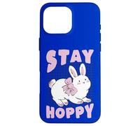 Stay Hoppy Cute Kawaii Bunny Rabbit Animal Case for iPhone 16 Pro Max