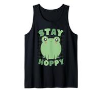 Stay Hoppy Kawaii Frog Lover Amphibian Design Tank Top