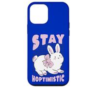 Stay Hoptimistic Cute Bunny Rabbit Positive Quote Case for iPhone 12 mini