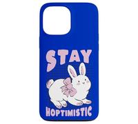 Stay Hoptimistic Cute Bunny Rabbit Positive Quote Case for iPhone 13 Pro Max