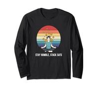 Stay humble stack sats build wealth invest crypto bitcoin Long Sleeve T-Shirt