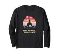 Stay humble stack sats build wealth invest crypto bitcoin Long Sleeve T-Shirt