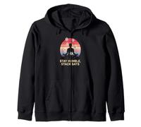 Stay humble stack sats build wealth invest crypto bitcoin Zip Hoodie