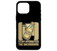 Stay Hydrated The Backrooms Almond Water Case for iPhone 16 Pro Max