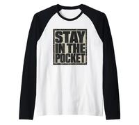 Stay in The Pocket Motivational Workout Gym Weightlifting Raglan Baseball Tee