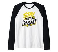 Stay in The Pocket Motivational Workout Gym Weightlifting Raglan Baseball Tee