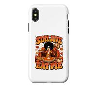Stay Jive Eat Pie Retro 70s Turkey Funny Thanksgiving Case for iPhone X/XS