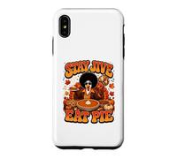 Stay Jive Eat Pie Retro 70s Turkey Funny Thanksgiving Case for iPhone XS Max