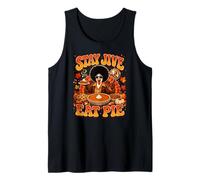 Stay Jive Eat Pie Retro 70s Turkey Funny Thanksgiving Tank Top