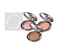 Stay Matte Pressed Powder, Miracle Flawless Pressed Powder Medium Warm - Setting Powder Makeup for Face With Rose Flower Extract Sweet Almond Oil - Blurring Finishing Compact Powder (3Pc)