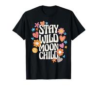 Stay Moon Wild Retro child Boho Cute Natural T-Shirt