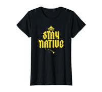 Stay Native, Islander, Polynesian Tattoo, Pinoy, Isla Born Value Graphic T-Shirt, Women, Black, L