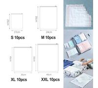 Stay Neat and Tidy with 10Pcs EVA Travel Storage Bags Waterproof Makeup and Clothing Organisers (S: 17 x25cm)
