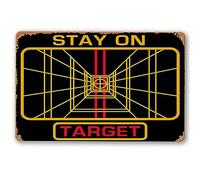 Stay On Target Poster 8X12 Inch Retro Vintage Metal Sign Home Man Cave Art