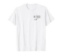 Stay On Track Motivation Success Mindset Goal Achievement Value Graphic T-Shirt, Men, White, L