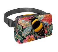 Stay Organized on Your Adventures, Get our Adjustable Strap Fanny Bag, a Travel Waist Pack for Men and Women, Ideal for Running, Walking, Hiking, and Cycling, Color Drawing Bee