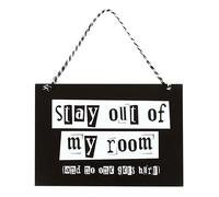 Stay Out of My Room Hanging Sign: Assertive Door Decor
