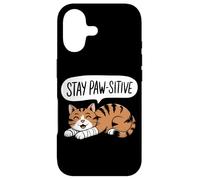 Stay Pawsitive Cute Cat Get Well Soon Case for iPhone 17