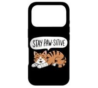 Stay Pawsitive Cute Cat Get Well Soon Case for iPhone 17 Pro