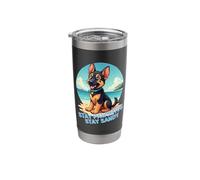 Stay Pawsitive German Shepard Pup Stainless Steel Insulated Tumbler