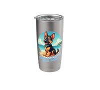 Stay Pawsitive German Shepard Pup Stainless Steel Insulated Tumbler